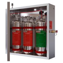 Modul de stingere pentru bucătărie BKS-20-2-ЕM(P) cu pornire electromagnetică și ieșire pentru pornire pneumatică Modul de stingere pentru bucătărie BKS-20-2-ЕM(P) cu pornire electromagnetică și ieșire pentru pornire pneumatică